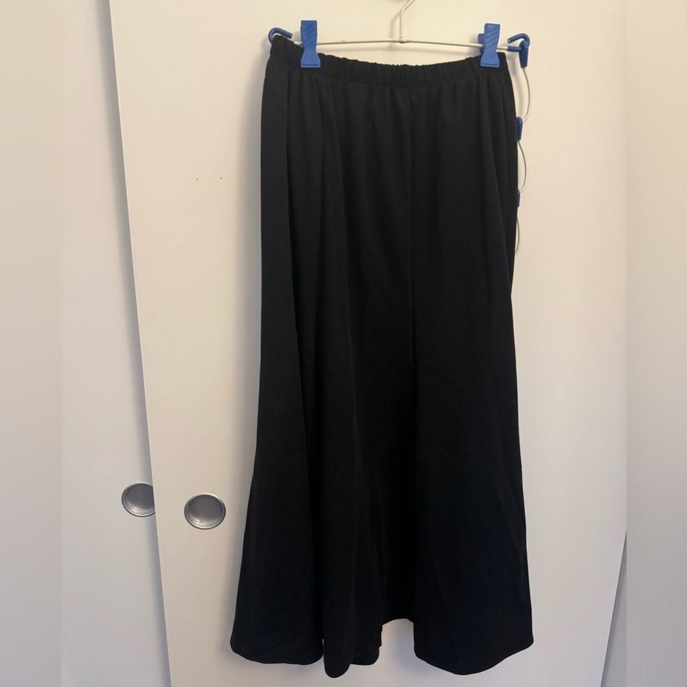 Vintage 90s Whimsigoth witchy fit & flare stretchy midi skirt